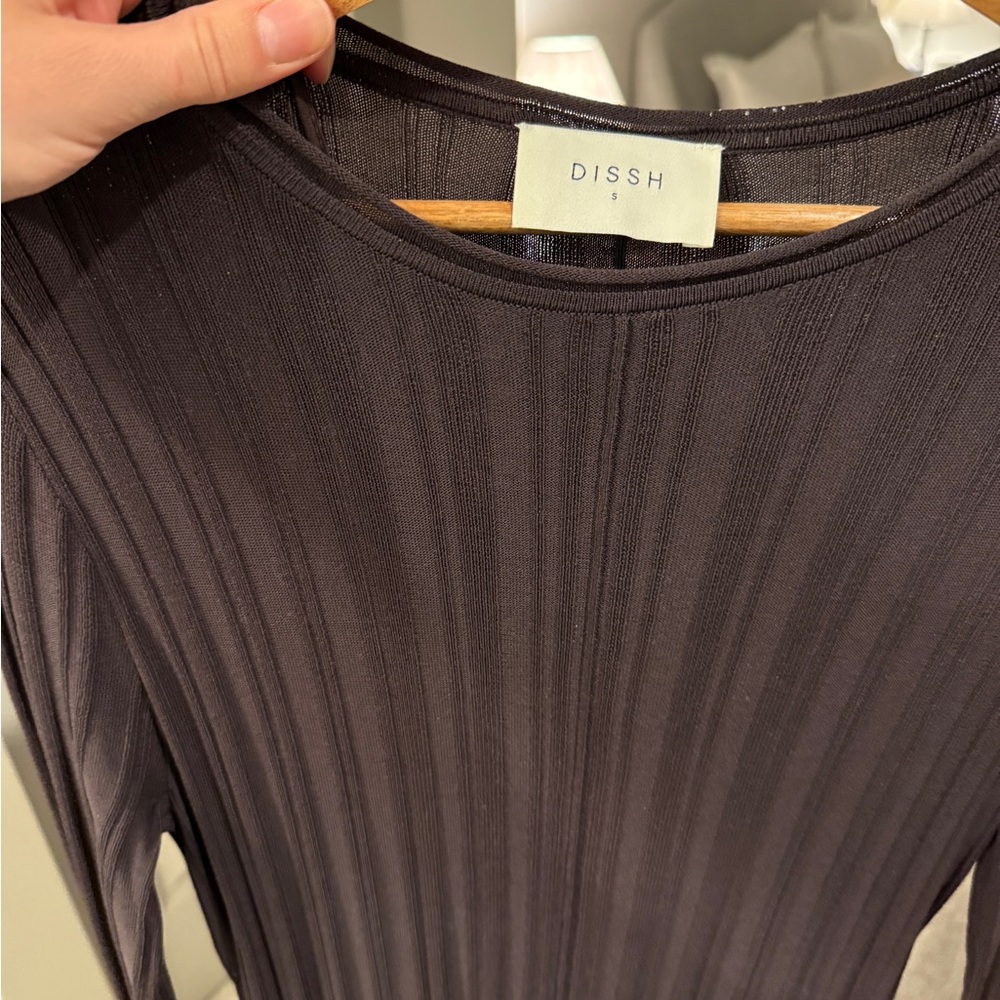 DISSH Dark Ribbed Knit dress
